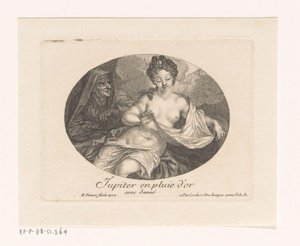 Jowisz w Danae Jowisz w złotym deszczu z danaé (tytuł na obiekcie) autorstwa Bernard Picart