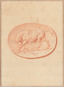 Jedna z sześciu scen o tematyce mitologicznej i klasycznej (czerwona kreda na papierze) autorstwa Bernard Picart