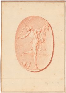 Jedna z sześciu scen o tematyce mitologicznej i klasycznej (czerwona kreda na papierze) autorstwa Bernard Picart
