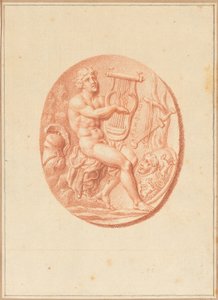 Jedna z sześciu scen o tematyce mitologicznej i klasycznej (czerwona kreda na papierze) autorstwa Bernard Picart