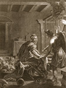 Penelopa w swoim krośnie, 1731 autorstwa Bernard Picart
