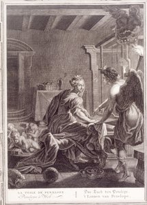 Penelopa w swoim krośnie, 1731 autorstwa Bernard Picart