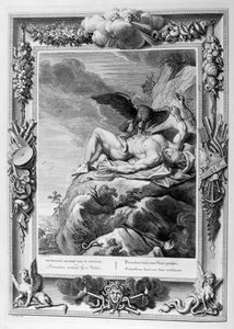 Prometeusz torturowany przez sępa, 1733 autorstwa Bernard Picart