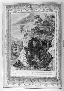 Echo nimfy zamienione w dźwięk, 1733 autorstwa Bernard Picart