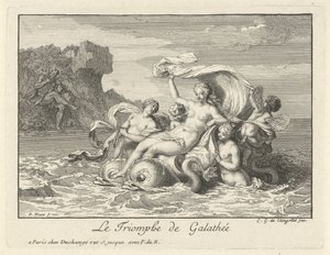 Triomf van Galatea Triumf Galathei (tytuł na obiekcie) autorstwa Bernard Picart