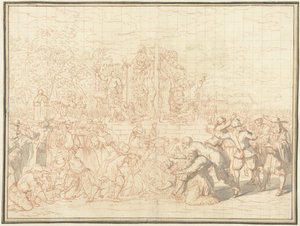 Okaleczenie ciał braci De Witt, 1672 autorstwa Bernard Picart