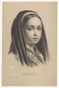 Portret dziewczyny Studia w dwóch rodzajach kredy (tytuł serii) Kredki Etude aux deux (tytuł serii na obiekcie)