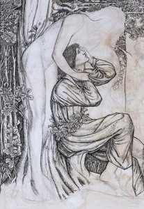 Phyllis i Demophoon, ilustracja do "Phantastes autorstwa Bernard Sleigh