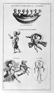 Siedem dni w tygodniu. Zmierzch, poranek, świt, wieczór, 1757