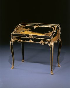 Pochyłe biurko Ludwika XIV, ok. 1750 (japoński lakier i werniks na ormolu Martin) autorstwa Bernard van (attr. to) Risenburgh II