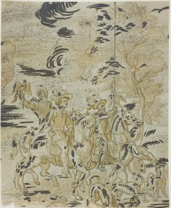 Polowanie na sokoła autorstwa Bernard van Orley