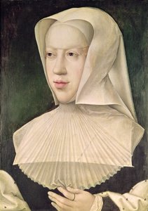 Marguerite de Habsbourg (1480-1530) Księżna Sabaudii (olej na panelu) autorstwa Bernard van Orley