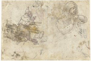 Mojżesz i pogrążona w żałobie Maria lub Maria Magdalena autorstwa Bernard van Orley