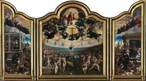 Страшный суд и семь дел милосердия (масло, панель)лак autorstwa Bernard van Orley