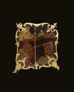 Komoda Ludwika XV, ok. 1740 (oprawa ormolu w chińskiej czerni, polichromowany i złocony lakier, serpentyna, marmur i wernis)
