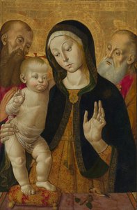 Madonna z Dzieciątkiem i dwoma świętymi pustelnikami autorstwa Bernardino Fungai