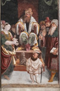 Fragment Męczeństwa św. Katarzyny (fresk) autorstwa Bernardino Lanino