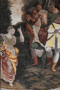 Fragment Męczeństwa św. Katarzyny (fresk) autorstwa Bernardino Lanino