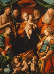 Madonna z Dzieciątkiem i świętymi, Bernardino Lanino (1511-1582)