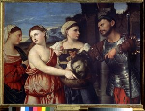 „Salome” Salome trzymająca głowę św. Jana Chrzciciela. Obraz Bernardino Licinio (1489-1565). XVI-wieczne Muzeum Puszkina, Moskwa