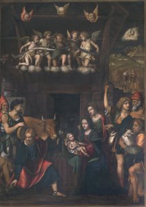 Adoracja pasterzy autorstwa Bernardino Luini