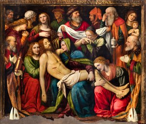 Mediolan, kościół San Giorgio al Palazzo, Bernardino Luini, Złożenie do grobu autorstwa Bernardino Luini