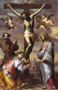 Ukrzyżowanie z Dziewicą i świętymi Franciszkiem i Agatą, połowa XVII wieku.