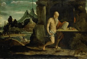 Św. Hieronim autorstwa Bernardino da Brescia (attributed to)