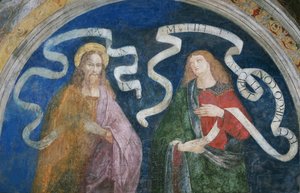 Apostoł Andrzej i prorok Izajasz - Apostoł Andrzej i prorok Izajasz, Pinturicchio, Bernardino, Warsztat z (1454-1513). Świeży