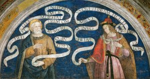 Apostoł Piotr i prorok Jeremiasz - Apostoł Piotr i prorok Jeremiasz, Pinturicchio, Bernardino, Warsztat z (1454-1513). Świeży