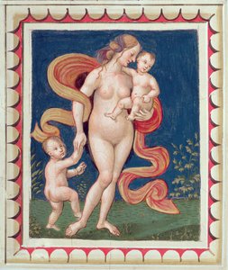 Alegoria Miłosierdzia, detal z sufitu autorstwa Bernardino di Betto Pinturicchio