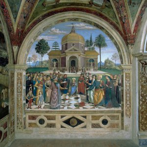 Dyskusja w świątyni (fresk) autorstwa Bernardino di Betto Pinturicchio