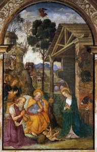 Szopka ze św. Hieronima, młodzieńczy fresk Bernardino Betti znany jako Il Pinturicchio autorstwa Bernardino di Betto Pinturicchio