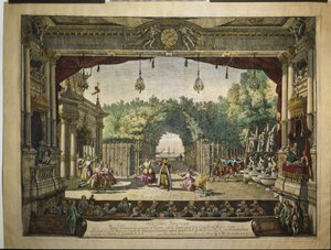 Balet Le Turc Généreux w wiedeńskim Burgtheater, 1758 autorstwa Bernardo Bellotto