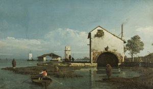 Capriccio, Laguna, ok. 1743 (olej na płótnie) autorstwa Bernardo Bellotto