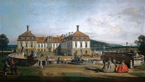 Niemcy: cesarski pałac Schloss Hof, strona dworu honorowego autorstwa Bernardo Bellotto
