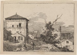 Krajobraz z martwym drzewem autorstwa Bernardo Bellotto
