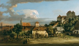 Pirna: Obertor z południa, połowa lat pięćdziesiątych XVIII wieku. autorstwa Bernardo Bellotto