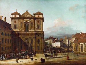 Freyung w Wiedniu, od północnego zachodu, w latach 1758-1761 autorstwa Bernardo Bellotto