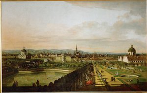 Wiedeń widziany z Belwederu... (olej na płótnie) autorstwa Bernardo Bellotto