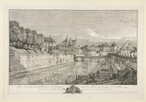 Widok na Zwinger, Drezno autorstwa Bernardo Bellotto