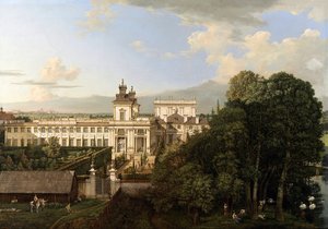Pałac w Wilanowie widziany od południa. autorstwa Bernardo Bellotto