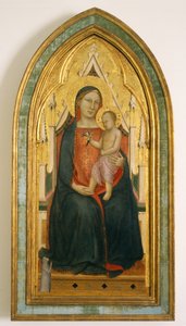 Dziewica z Dzieciątkiem i darczyńcą, koniec lat 40. XIII wieku (tempera jajowa ze złotem na drewnie) autorstwa Bernardo Daddi