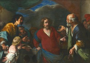 Przypowieść o groszu odsetkowym autorstwa Bernardo Strozzi