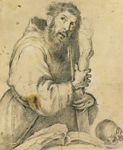 Święty Franciszek trzymający krucyfiks w ramionach; Święty Franciszek trzymający krucyfaks w ramionach, autorstwa Bernardo Strozzi