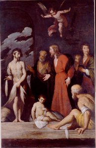 Uzdrowienie paralityka autorstwa Bernardo Strozzi