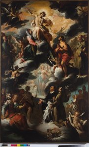 Wizja Świętego Dominika (Niebo) autorstwa Bernardo Strozzi