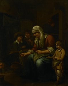 Kobieta robi naleśniki autorstwa Bernardus van Schijndel