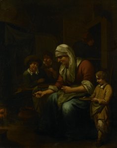 Kobieta robiąca naleśniki autorstwa Bernardus van Schijndel