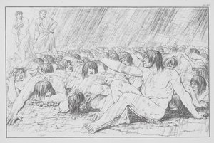 Boska komedia Dantego, Inferno (Piekło), plansza XII (litografia) autorstwa Bernhard Schuler